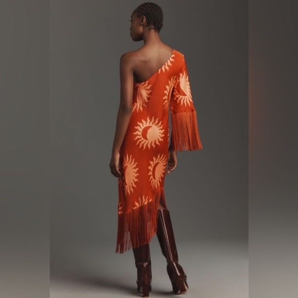 Farm Rio x Anthropologie One-Shoulder A-Line Fringe Mini Dress - Picture 3 of 7